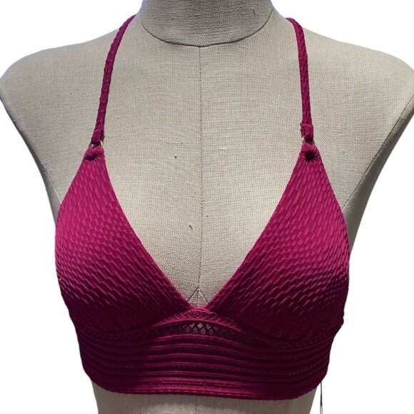 Robin Piccone Halter S Swimwear Top Cross-Back Orchid - Picture 1 of 9